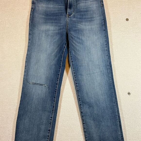 BlankNYC Women's High-Rise Medium Blue Straight Leg Jeans Blue Size 28 - Picture 1 of 11
